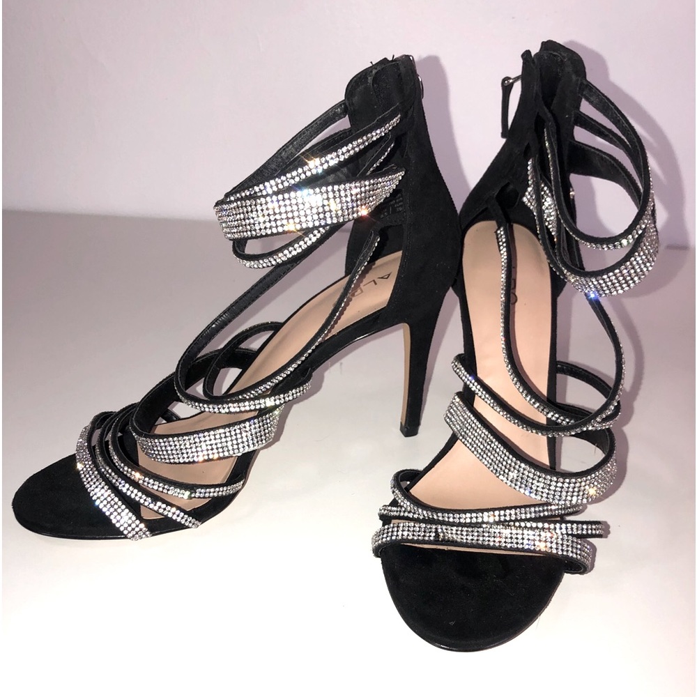 Black Rhinestone Aldo Heels